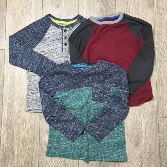 Old Navy Raglan Long sleeve Henley Tee boys Size S 6-7 - Picture 1 of 10
